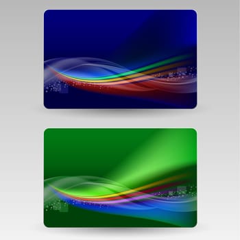 Abstract cards. Illustration for design on gray background