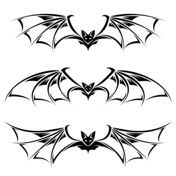Bats illustration collection. Illustration on white background