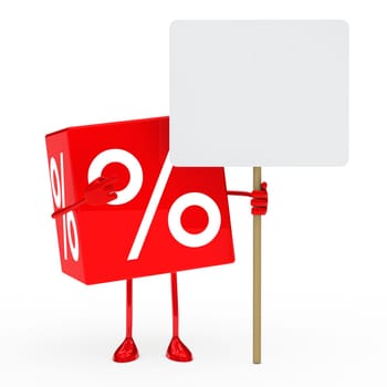 red sale cube show on a billboard