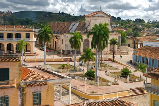 main plaza in trinidad city - cuba