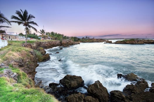 Fishing village in Dominican Republic - landscape shoot