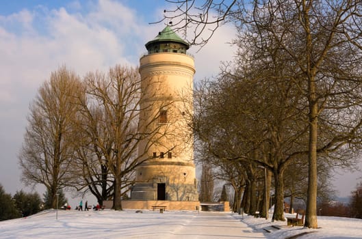 the historic water tower on the Bruderholz in Basel