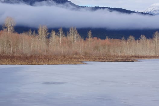 Frozen lake