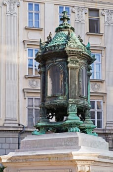 Typical historical lantern in Budapest in Hungary