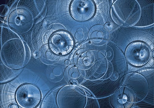 Icy water droplets