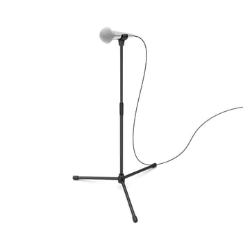 Modern microphone on a black stand