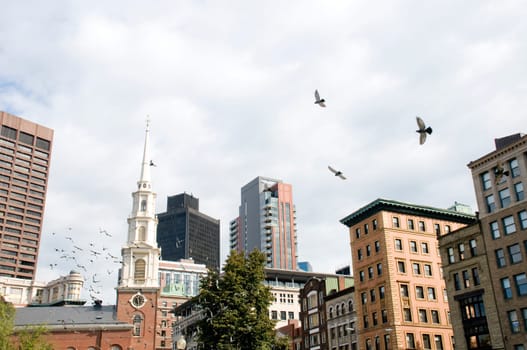 Boston with Various Styles of Architecture