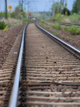 Railroad Tracks with slective focus