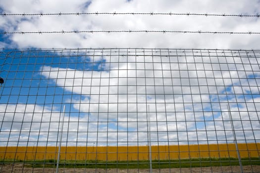 Surounding wall at a prison