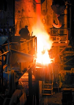 Iron Melting in a retro industry