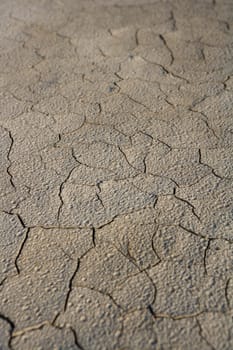 Full frame of Cracked ground