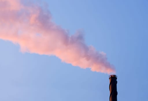 Inustry pipe towards blue sky
