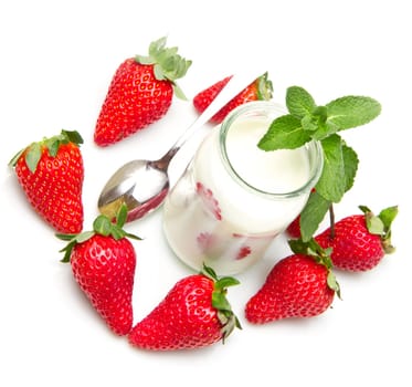 yogurt with strawberry