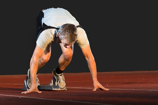 Sprint start in athletics