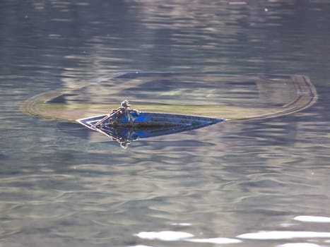 sunk boat deep under the sea