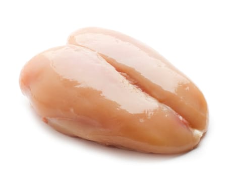 Chicken breast fillets on the white background