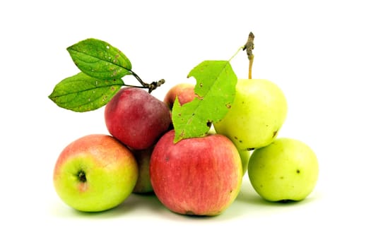 pile of apples isolated on white background