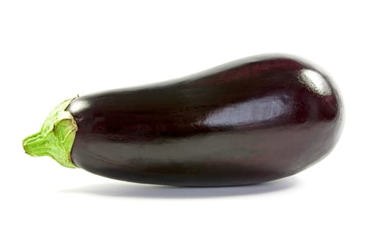 fresh eggplant aubergine over a white background