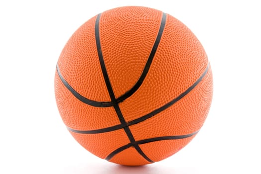 orange basketball ball isolated on white background