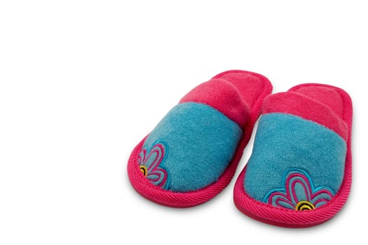 child house slippers isolated on white background