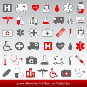 Medical icons and symbols healthcare