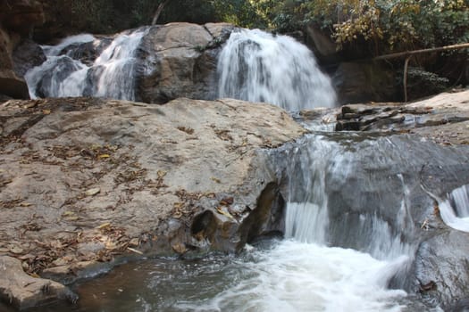 beautiful waterfall Mae Sa in Thailand