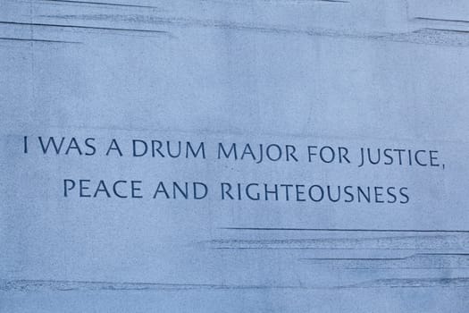 Washington, DC - February 13: Monument to Dr Martin Luther King on February 13, 2012. Government agreed  on Feb 12 to change the Drum Major words on the statue