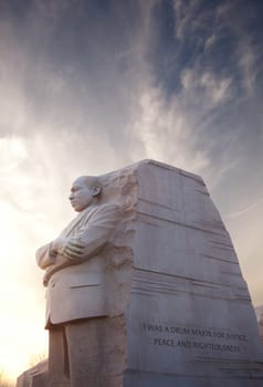 Washington, DC - February 13: Monument to Dr Martin Luther King on February 13, 2012. Government agreed  on Feb 12 to change the Drum Major words on the statue