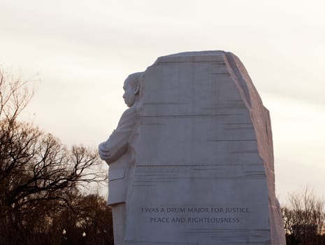 Washington, DC - February 13: Monument to Dr Martin Luther King on February 13, 2012. Government agreed  on Feb 12 to change the Drum Major words on the statue