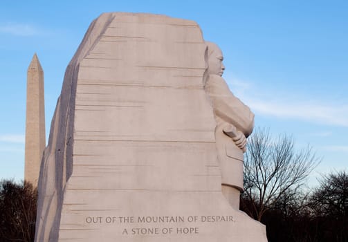 Washington, DC - February 13: Monument to Dr Martin Luther King on February 13, 2012. Government agreed  on Feb 12 to change the Drum Major words on the statue