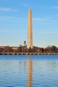 Post Office tower in Washington DC with monument. Donald Trump is going to renovate it