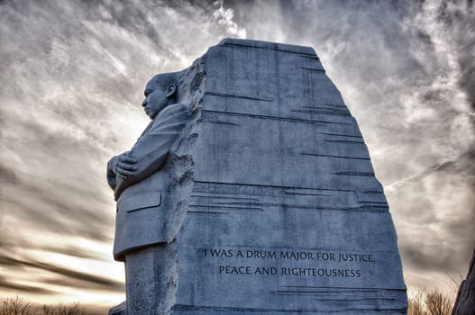 Washington, DC - February 13: Monument to Dr Martin Luther King on February 13, 2012. Government agreed  on Feb 12 to change the Drum Major words on the statue