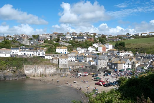 party in the village of Port Isaac in Cornwall