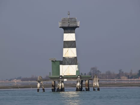 lighthouse on the sea near the Venice