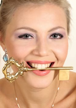 Woman with key