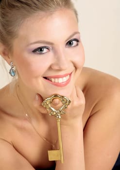 Woman with key