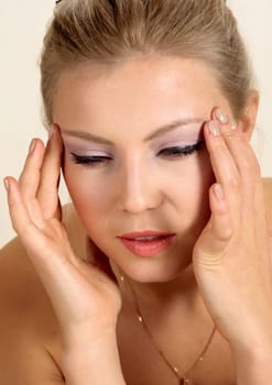 Woman with headache