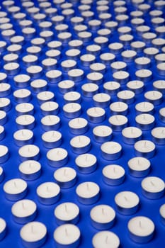 Large group of candles full frame