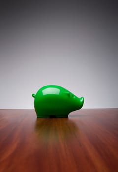 Green Piggy Bank still Life