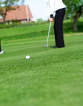 Golf situation with selective focus