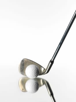 Golf Objects on white background