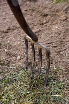 Close up of a Gardening Fork