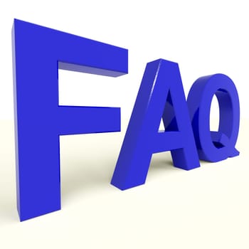 FAQ Word In Blue Showing Information And Answers