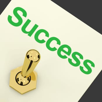 Switch With Success As Symbol Of Winning And Victory