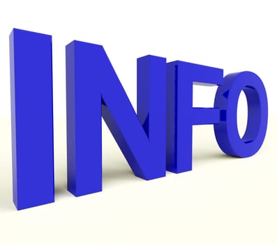 Info Blue Letters Showing Information And Support