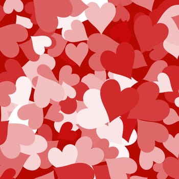 Paper Hearts Red Shapes Background Showing Love Romance And Valentines