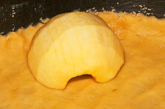 Dough with apple