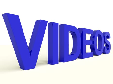 Videos Letters In Blue Showing Dvd Or Multimedia