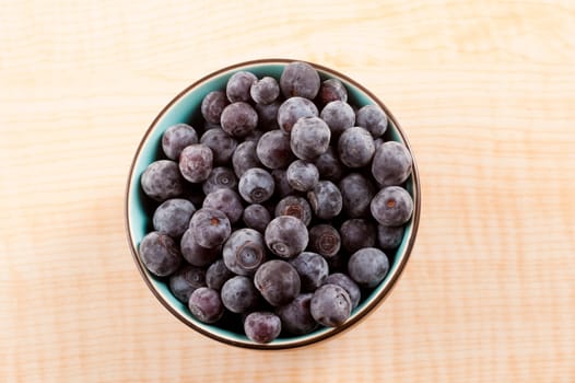 Top View of Blueberries on a Table.