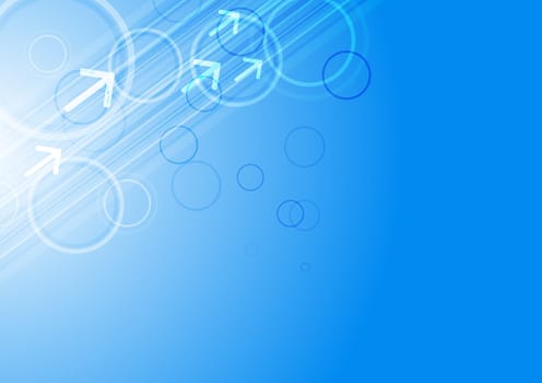 Simple abstract illustration with circles and strips (eps 10)